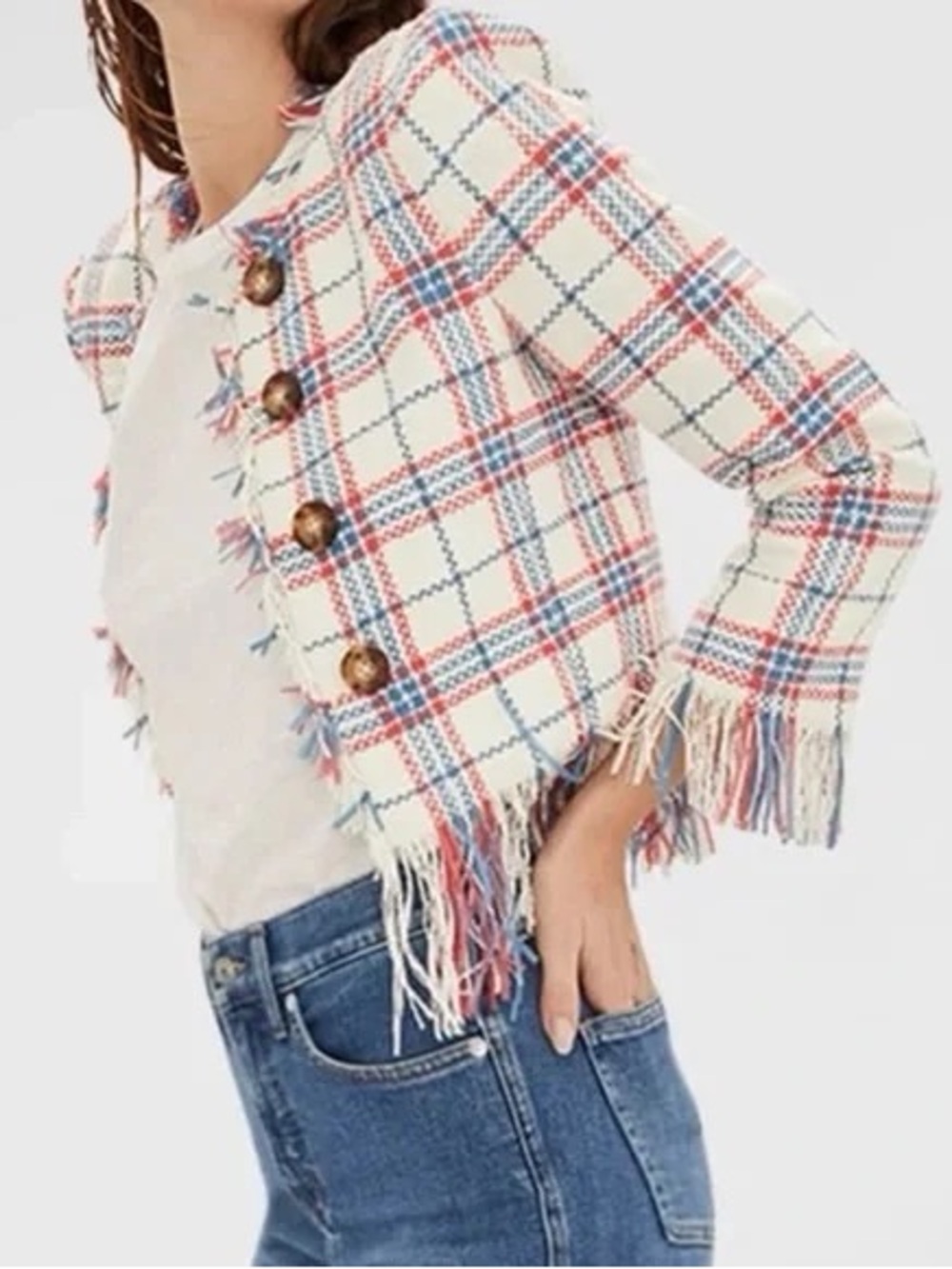 NWT Veronica Beard Marlton Fringe Tweed Jacket - Picture 2 of 10